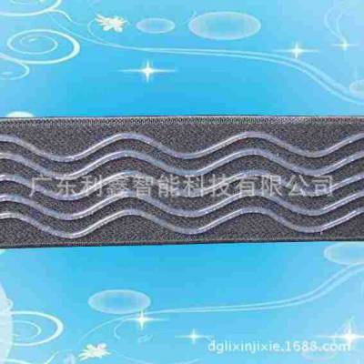 专业织带滴胶 防滑波浪硅胶处理工艺两条多条波浪透明硅胶带