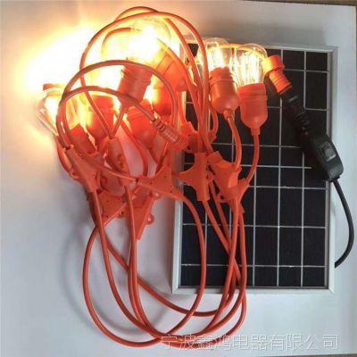 【厂家直销】电源线户外灯串E27/E26电源线美式灯串欧式太阳能板