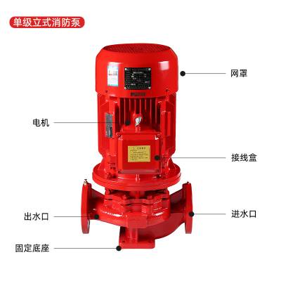 供应流量25升消防泵XBD3.2/25G-L 15KW国标消防泵厂家