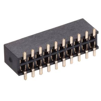 1.27间距排母连接器H4.3双排180度SMD端子插件东莞