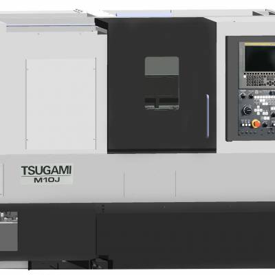 日本津上M10J动力刀塔长行程卧式数控车床TSUGAMI