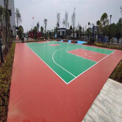 建造篮球场 安庆塑胶篮球场铺设装 耐磨性好