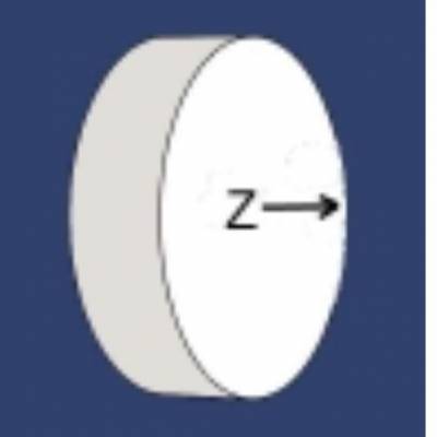 IR抛光晶体石英(SiO2)窗片 0.18-3.5um (35.0mm×1.5mm Z-cut右旋