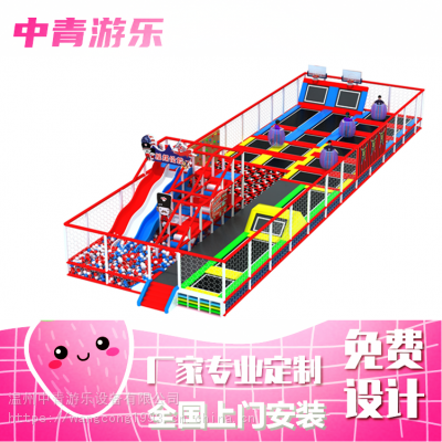 蹦床公园超级大型抖音网红同款室内组合蹦床儿童乐园设备厂家定制