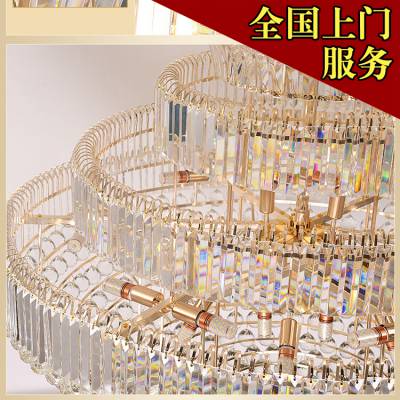 休闲会所家装别墅吊灯云石灯安装清洁 专业定制室内装饰大型工程灯具