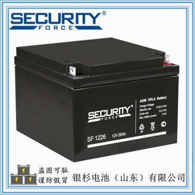 原装Security Force电池SF1226机房UPS/EPS电柜用12V-26AH蓄电池
