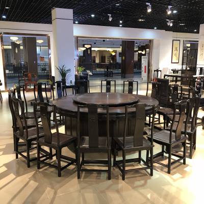 红酸枝餐厅用桌子多少一套 1.8米配12张椅子 名琢世家报价
