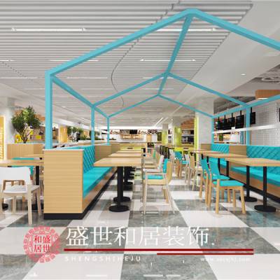 合肥企业食堂装修设计，给员工创造出一个丰富多彩的就餐环境