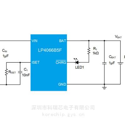 代理商新推出 LP4066 微源1A单片锂电池充电器IC