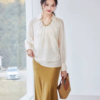 纽芭莎衬衫 直播引流单品 优雅气质商务通勤上衣 库存尾货折扣货源