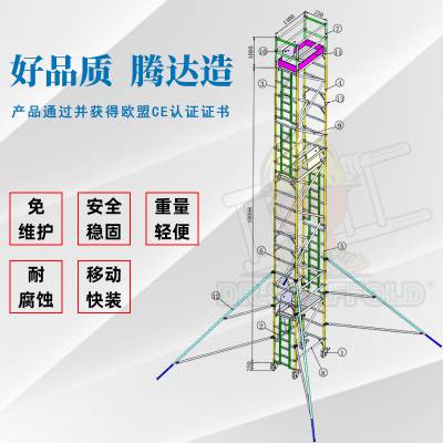 室内室外建筑施工脚手架移动式脚手架梯博士门式脚手架