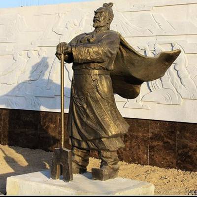 铸铜历史名人物古代将军雕像定制校园广场博物馆景观雕塑摆件