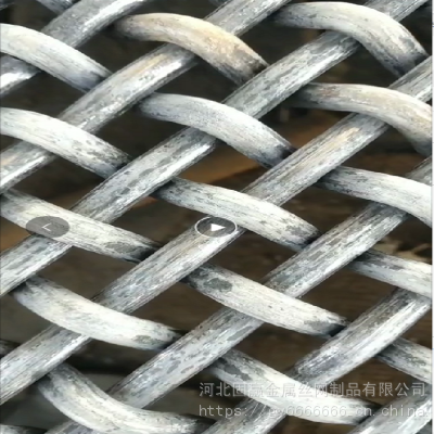 商砼专用大片轧花网，包边重型轧花网，筛石黑钢筛网