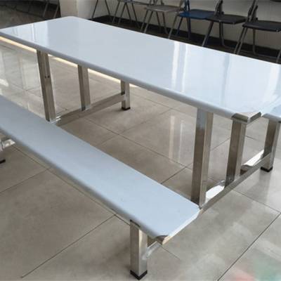 德鑫源工厂供应食堂玻璃钢桌4人饭堂餐桌椅定制八人食堂餐桌椅