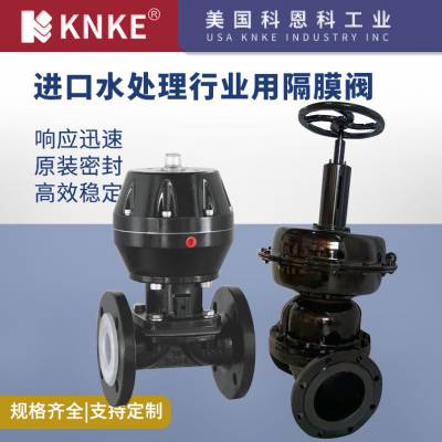 进口水处理行业用隔膜阀 隔膜可更换 美国科恩科KNKE品牌
