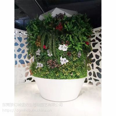 定制仿真植物背景墙人造绿植背景墙塑料绢花装饰墙永生玫瑰花墙