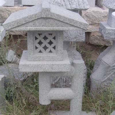石灯笼日式庭院灯仿古太阳能石灯石头灯户外花园草坪禅意装饰石灯