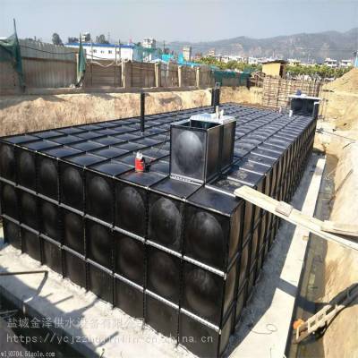 金泽供水 无焊缝装配式消防水箱 抗浮式地埋箱泵一体化