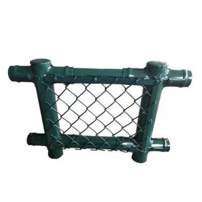包胶墨绿色勾花网 篮球场组合式围网 笼式体育场护栏