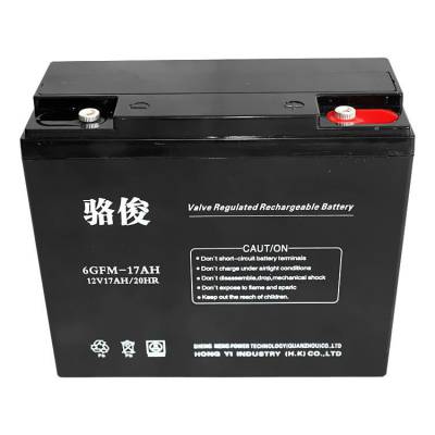 骆俊蓄电池12V17AH 铅酸免维护6GFM-17 直流屏EPS/UPS电源专用