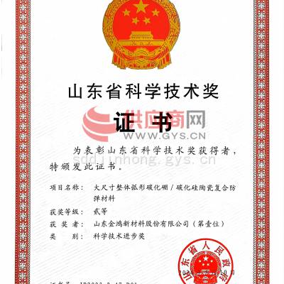 山东省科技进步二等奖