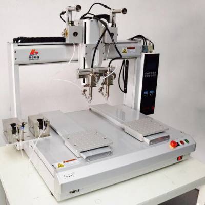 深圳全自动焊锡机单头双工位桌面式小机型焊锡机在线式