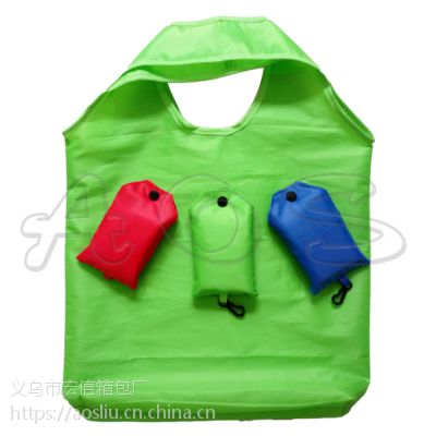 印花LOGO广告花布手机型折叠购物袋 环保袋简约涤纶便携小巧防水袋