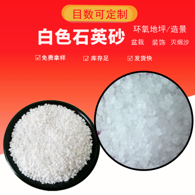 白色石英砂 环氧地坪 喷砂除锈 酒店灭砂 雪花白造景石英砂