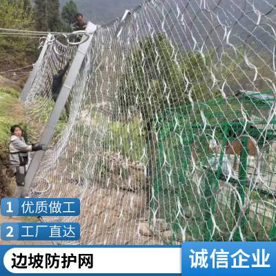 主动边坡防护网被动护坡网 山体锚固防滑坡落石网 柔性环形网