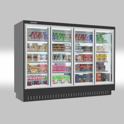 奇力超市便利店带门风幕柜玻璃门冷藏冷冻立柜水果蔬菜保鲜柜商用冰柜展示柜出口冷柜