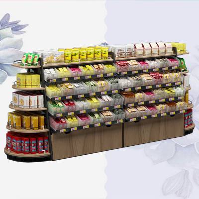 三层活动连接商品展示零食店货架