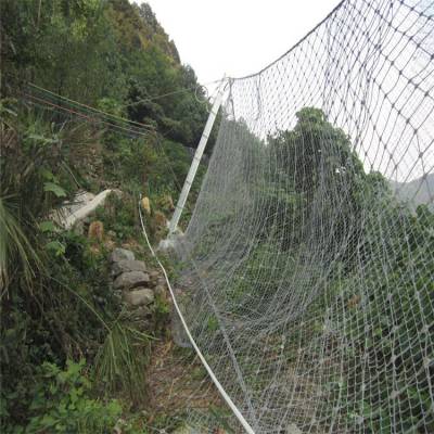 煤矿厂房边坡拦石网 环形网 边坡落石钢丝绳网 SNS柔性防护网