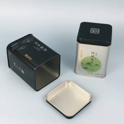 马口铁盒通用茶叶盒茶叶包装铁罐纯色大小罐方型金属茶叶铁罐茶