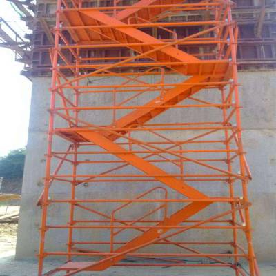 高墩安全爬梯 梯笼式爬梯 框架式爬梯