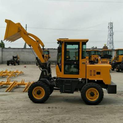 销售精品四驱一米铲斗工程车 小型多用途铲运车 建筑工地装载机