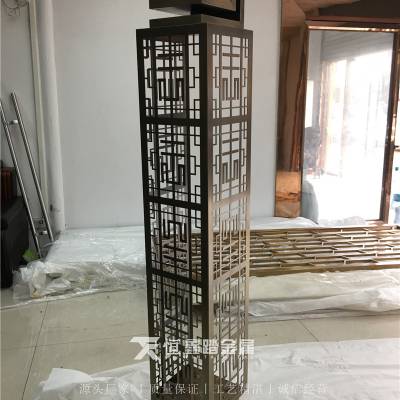 中式室内不锈钢灯箱 古铜色园林景观灯箱 公园草坪灯箱 佛山厂家定做