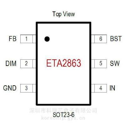 ETA钰泰 ETA2863S2G DC-DC降压恒流LED驱动芯片