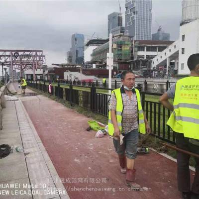 广州行车道铁护栏厂家定做 人车分流隔离栏杆 市政道路交通围栏