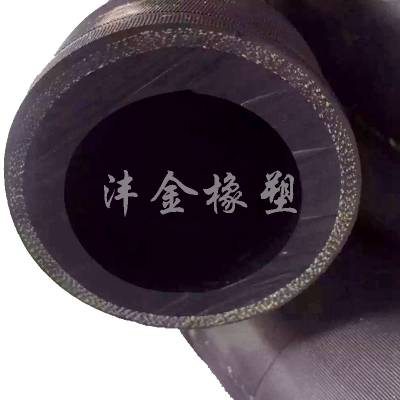 供应泥浆泵用黑色耐磨夹布橡胶软管 喷砂胶管 沣金橡塑