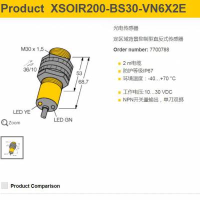 【进口TURCK】XSOIR200 XSOIR400 XSOIR600 BS30-VN/VP6X2E-H1141