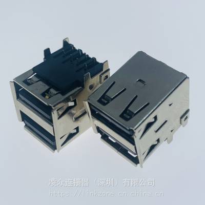 ˫USB 2.0ĸ/L=17.5mm/ĽŲDIP/ֱž/ų0.5mm