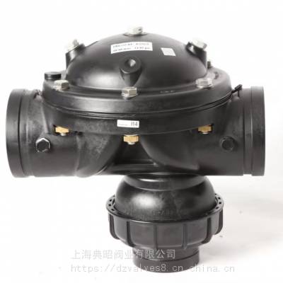 4*4*3塑料三通反冲洗阀 58P两位三通隔膜阀80mm 3*3*3 三通排污阀