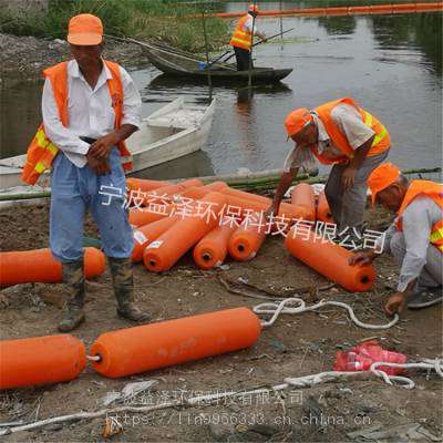 河道简易拦污索 自浮式拦污浮体_拦生活垃圾装置