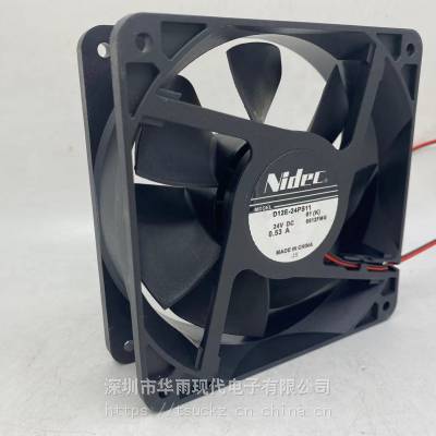 NIDEC 24V 0.53A D12E-24PS11 德曼空压机变频器散热风扇 12厘米直径风扇