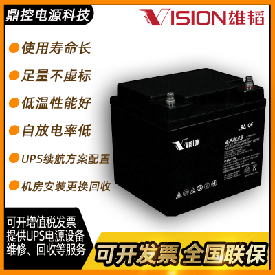 雄韬VISION威神6FM175-X长 寿命铅酸蓄电池12V175AH龙门架电源更换