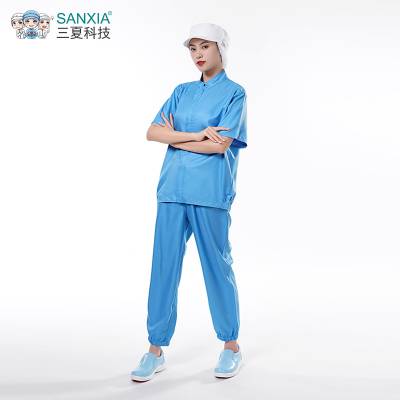 食品工作服 定制 夏季食品服 高温车间工服 短袖 批发