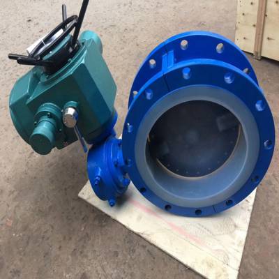 楚雄手动衬氟法兰蝶阀 D341PO-10/16RL软密封蝶阀 DN1800气动通风衬氟蝶阀