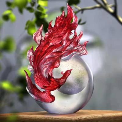 琉璃四神兽工艺品礼品,琉璃风水摆件,琉璃青龙白虎朱雀玄武工艺品