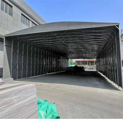 青岛 大型户外移动推拉棚 移动伸缩蓬 悬空电动棚