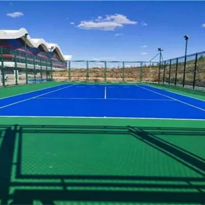 新浦塑胶彩色场地造价新浦硅pu网球场施工